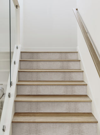 Crocodile Peel and Stick Stair Riser Strips, Beige, 48"w X 7"h, 6 Pack