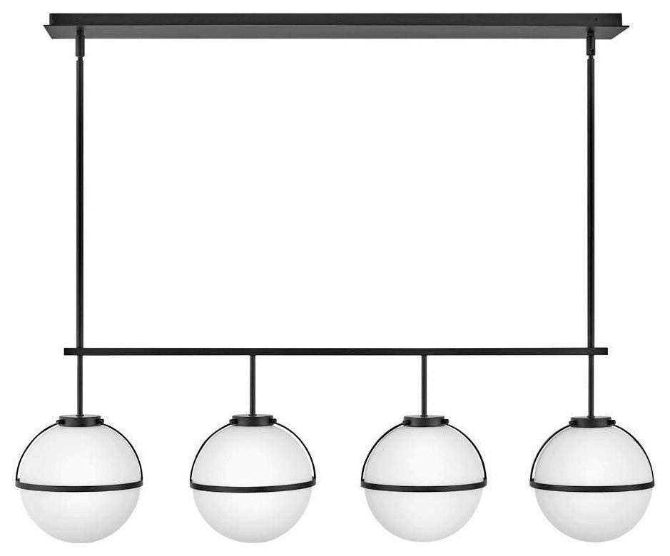 Hinkley Lighting 39675 Hollis 4 Light 42"W Linear Chandelier - Black