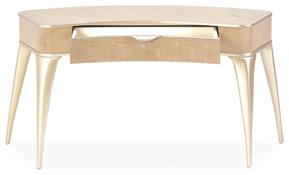 Aico Amini Malibu Crest Vanity Writing Desk in Blush