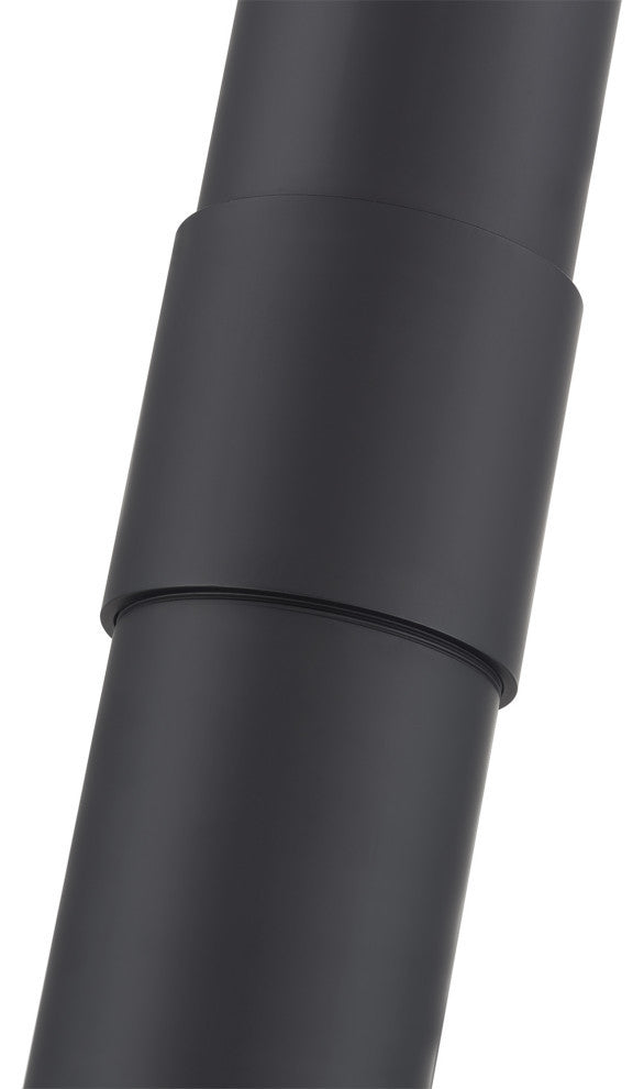 Nyack Multi Head Black Outdoor Post Light with Brushed Nickel and Clear Glass