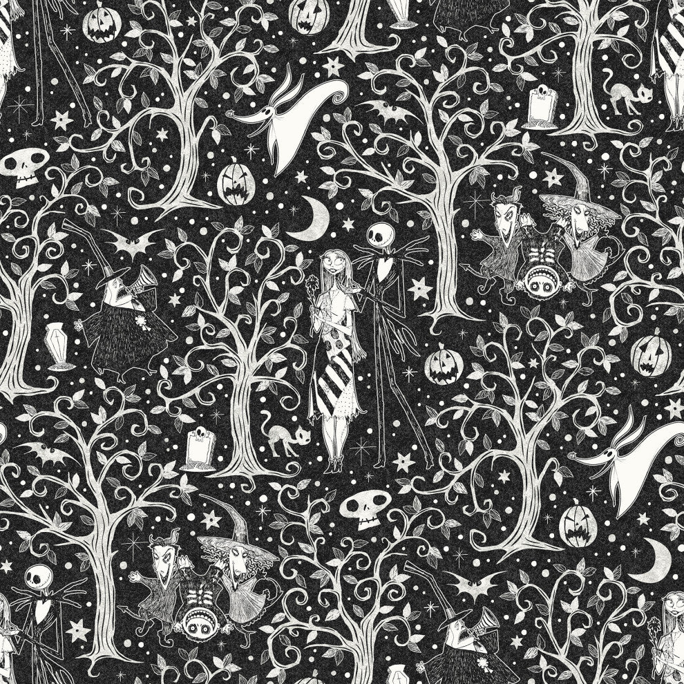 Disney The Nightmare Before Christmas Black Forest Peel and Stick Wallpaper