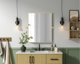 Home Living 24x30 Pivot Mirror, Brass