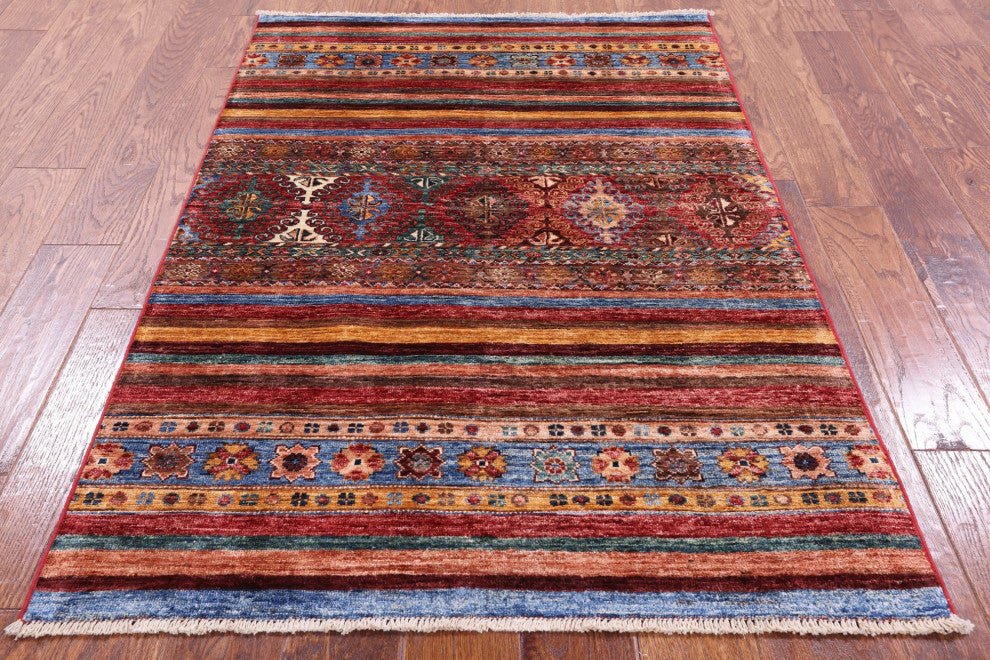 Khorjin Super Kazak Hand Knotted Rug 3' 4" X 5' 0" Q5477