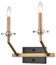 Innovations 331-2W-BBG-BB-C35-LED 2-Light Sconce, Black Brushed Brass