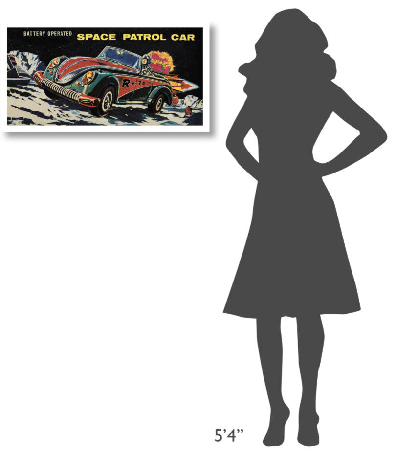 "Battery Operated Space Patrol Car" Digital Paper Print by Retrotrans, 32"x17"