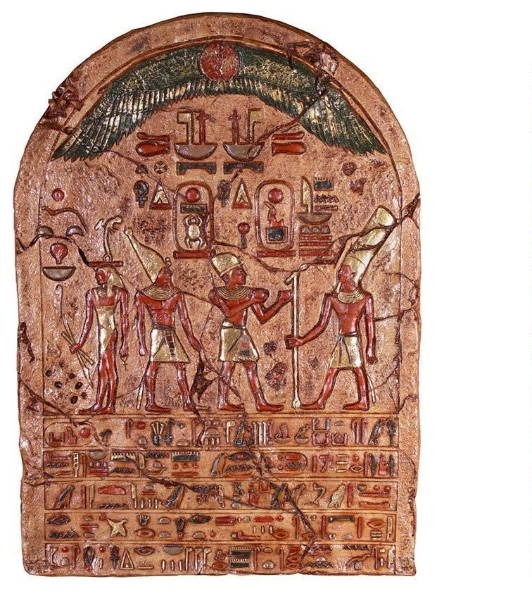 46" Classic Egyptian Collectible Luxury Ceremonial Wall Sculpture Tablet Plaque