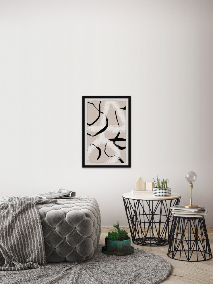 "Chaos of Thoughts" Framed Painting Print, 20x30
