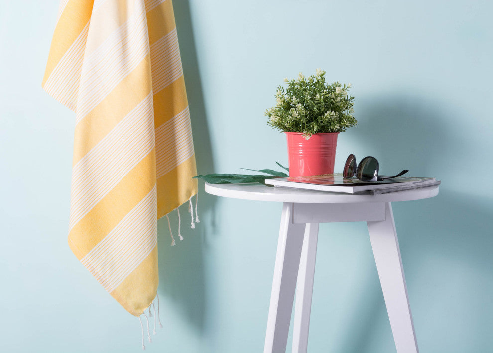 Yellow Stripe Fouta Towel