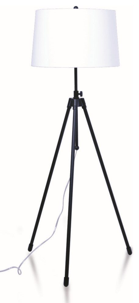 House of Troy TR201-BLK One-Light Floor Lamp from the Tripod