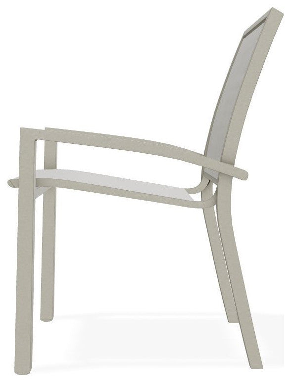 Kendall Sling Stackable Outdoor Dining Chair, Deacon/Storm