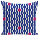 Nuts And Bolts, Decorative Geometric Print Pillow, Royal Blue, 18"x18"