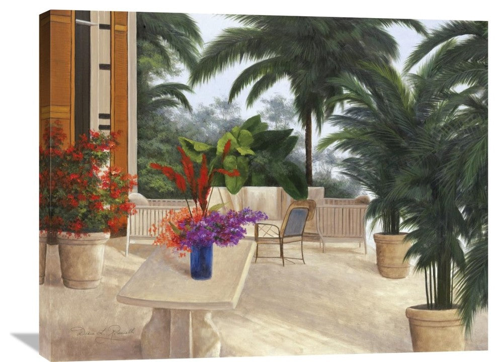 "Private Patio" Artwork, 35" x 28"
