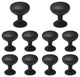 Mascot Hardware 1 in. Round Matt Black Cabinet Knob - Pack of 10