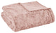 Madison Park Zuri Oversized Faux Fur Throw, Blush