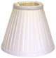 4" White Set of 6 Slanted Pleat Chandelier Silk Lampshades