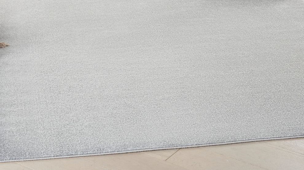 Nourison Essentials 9' x Square Silver Grey Outdoor Area Rug