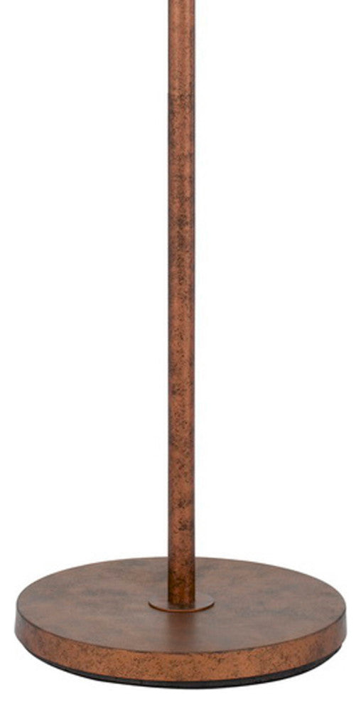Benzara BM272212 68" Adjustable Arc Arm Metal Floor Lamp, Rustic Bronze