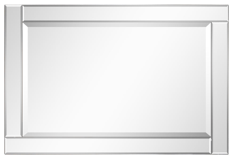 Modern Beveled Wall Mirror, 36"x24"