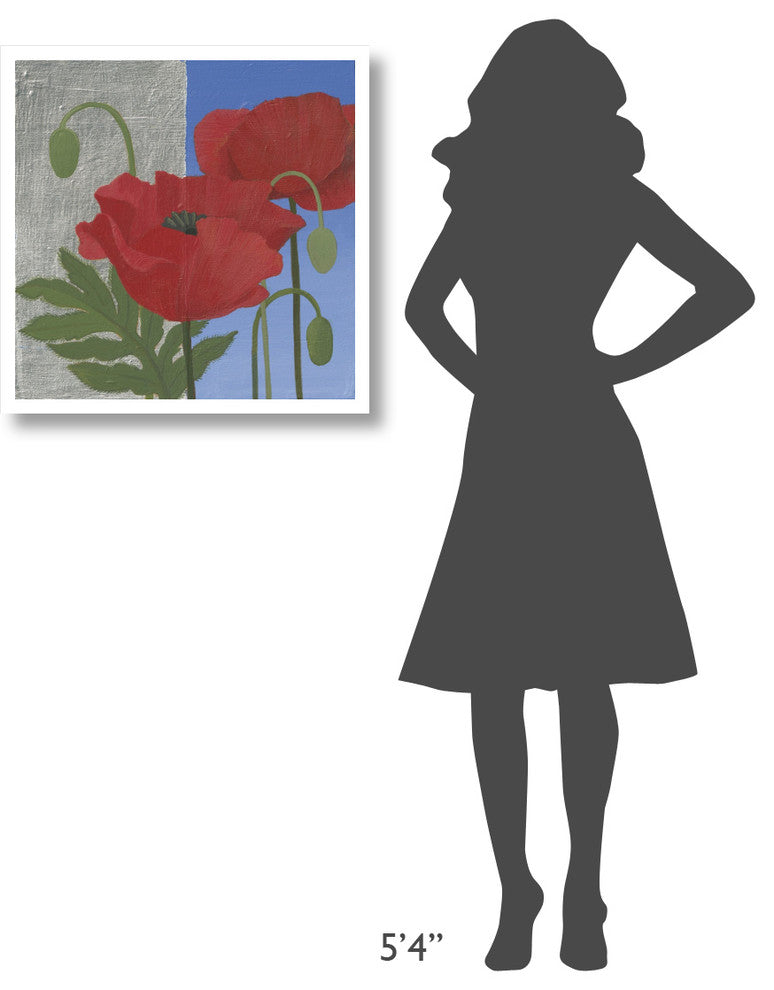 "More Poppies" Digital Paper Print by Kathrine Lovell, 26"x26"