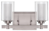 Celeste 2-Light Vanity, Brushed Polished Nickel