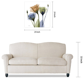 "Gentian Buddies" Frameless Free Floating Panel Graphic Wall Art, 24"x24"