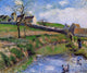 Camille Pissarro View of a Farm in Osny, Gallery Wrapped Canvas Print, 20"x25"