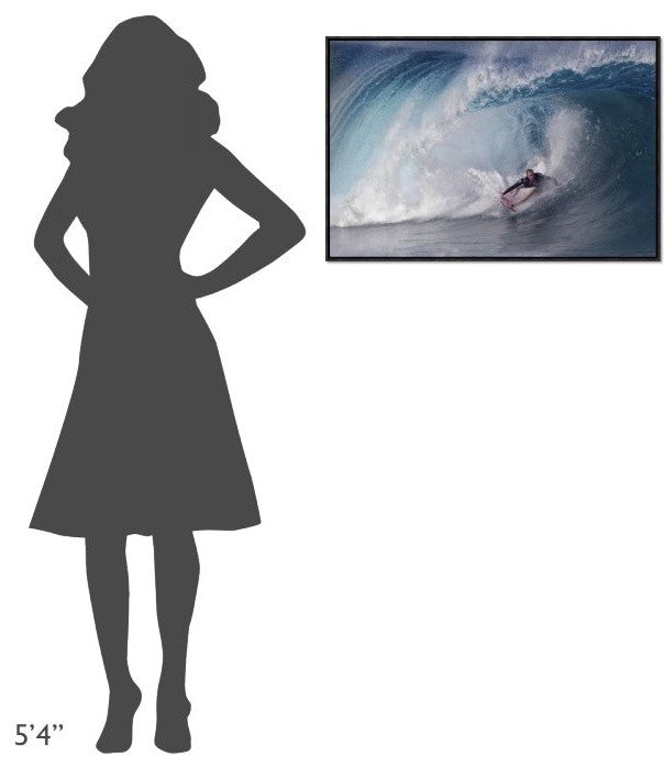 "A Wave Player" Framed Canvas Giclee by Cheng Chang, 31x21"
