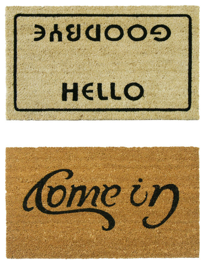 Welcome Go Away Mats, Set of 2