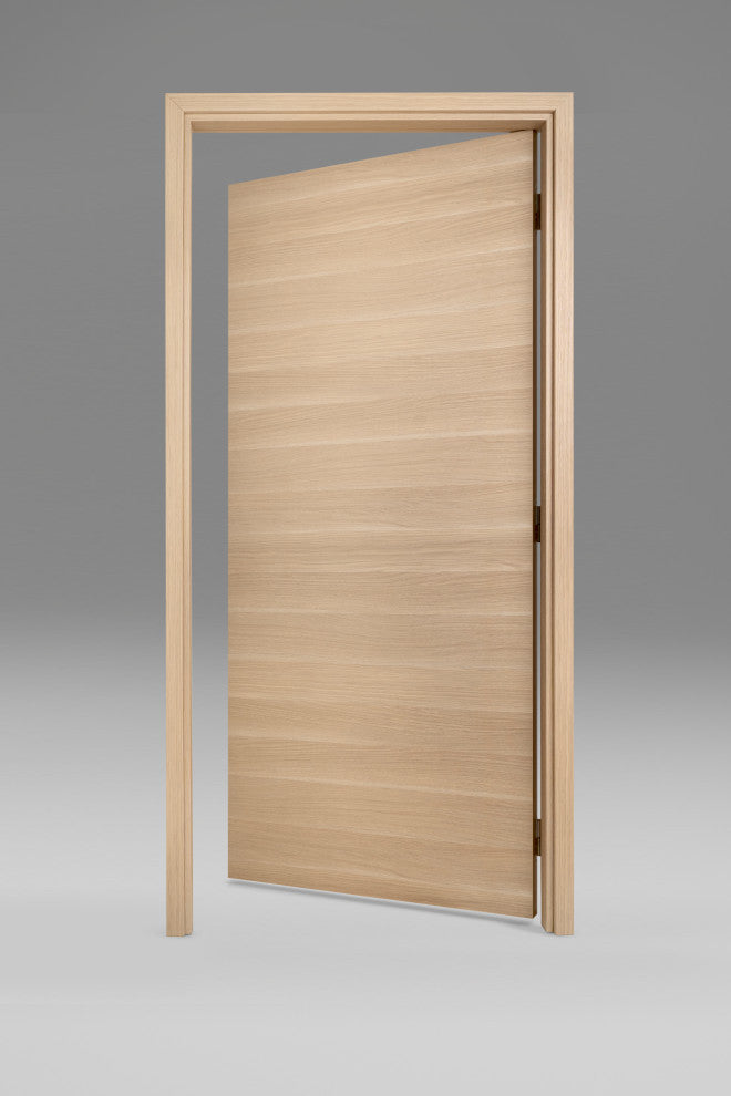 Urban Liso White Oak Pre-Hung Italian Interior Door, Prefinished Right, 36 X 96