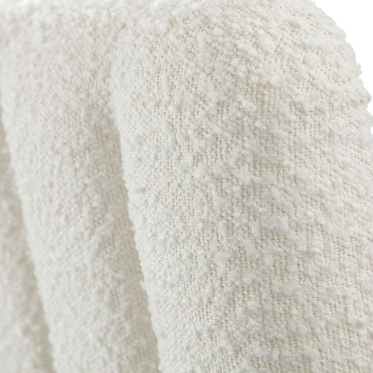 Brooke 54" Eastern King Bed in Ivory Boucle by Diamond Sofa