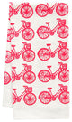 Organic All Over Print Bike Towel, Red