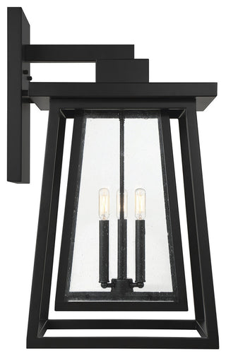 Savoy House Denver 3-Light Outdoor Wall Lantern 5-2023-BK, Matte Black
