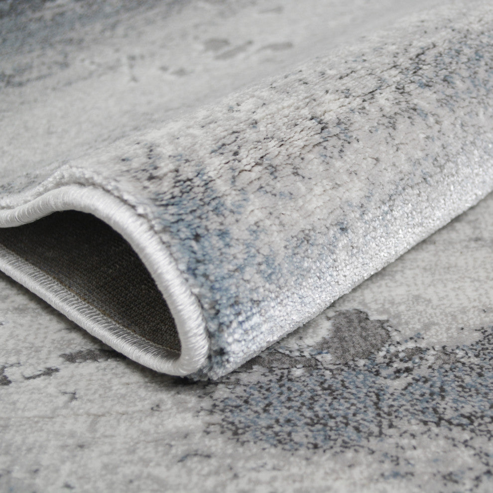 Everest Nova Blue Contemporary Area Rug, 7'10"x9'10"