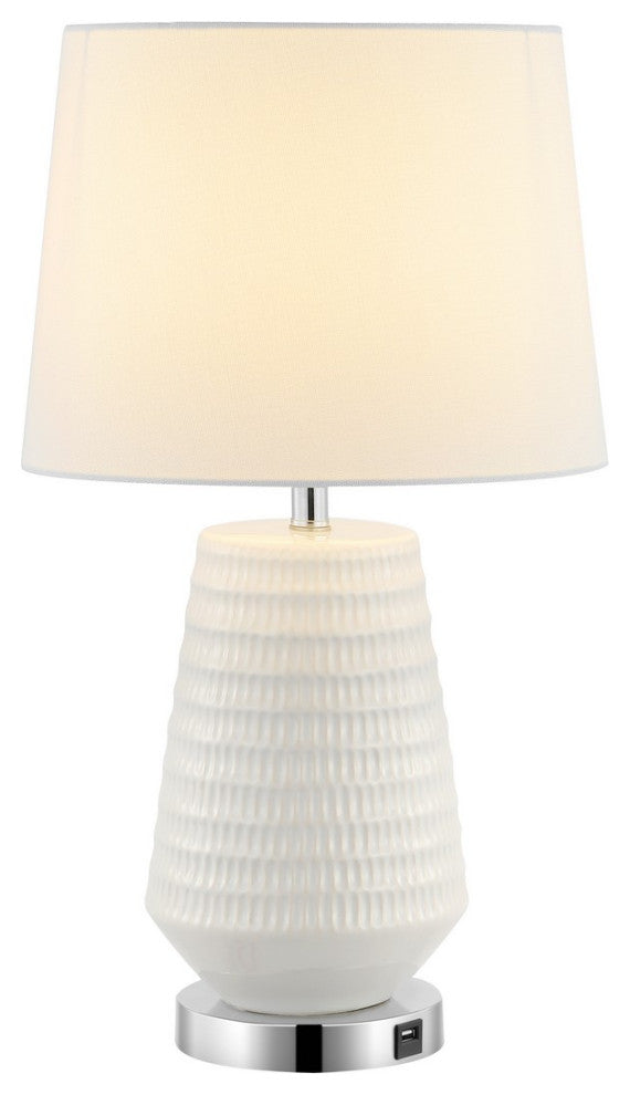 Safavieh Stark Table Lamp With USB Port White