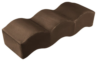 Wave Upholstered Bench, Brown, Velvet