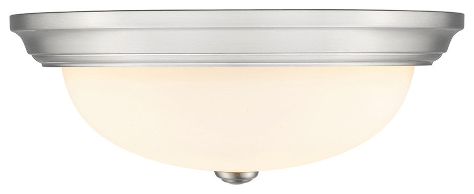 3 Light 15" Brushed Nickel Flushmount