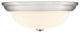 3 Light 15" Brushed Nickel Flushmount