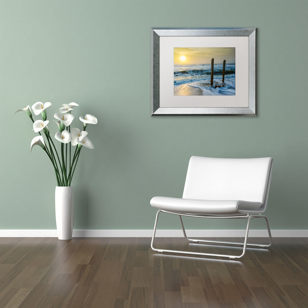 PIPA Fine Art 'Kissed by the Sea' Matted Framed Art, 14x11
