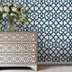 Trellis Peel and Stick Vinyl Wallpaper, Navy, 24"w X 60"h