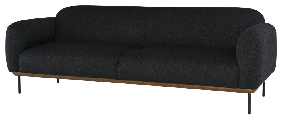 Benson Activated Charcoal Fabric Triple Seat Sofa