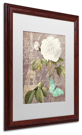 Color Bakery 'White Rose' Matted Framed Art, Wood Frame, White Mat, 16x20