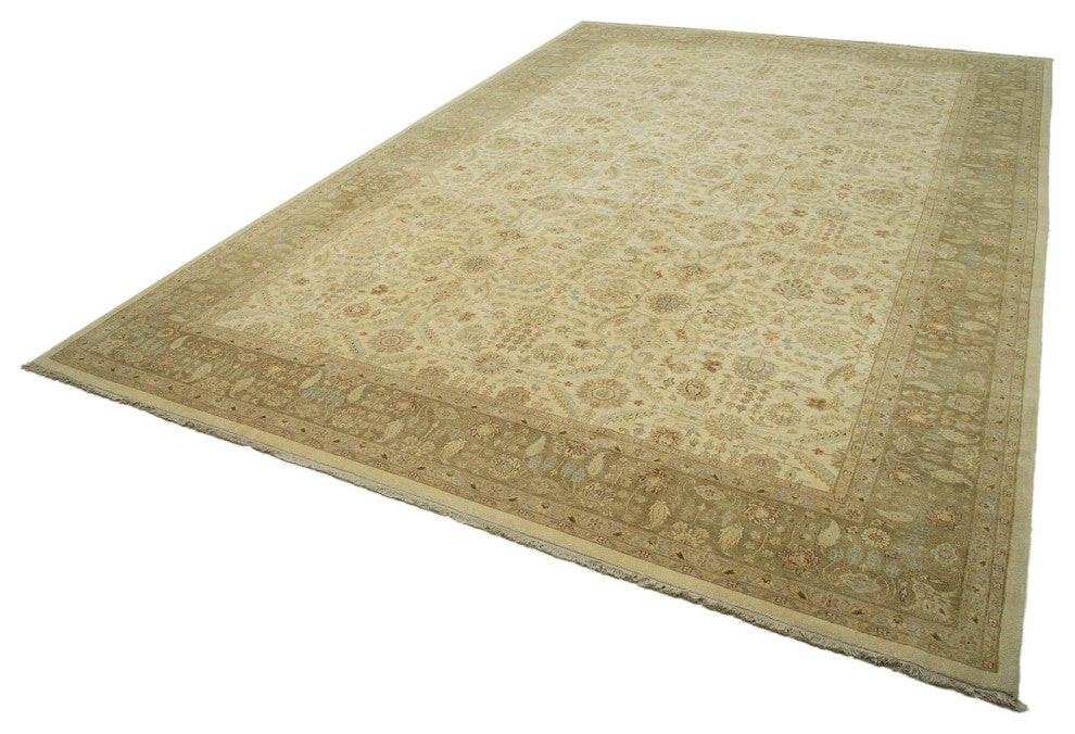 Rug N Carpet - Handmade Oriental 12' 0" x 18' 0" Oversize Oushak Area Rug