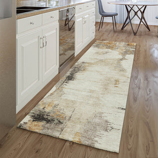 Premium Machine Washable Mayfield AMF710 Beige 2'3" x 7'6" Runner Rug