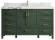 Malibu 60 Single Sink Bathroom Vanity in Lafayette Green 2" Viola Night