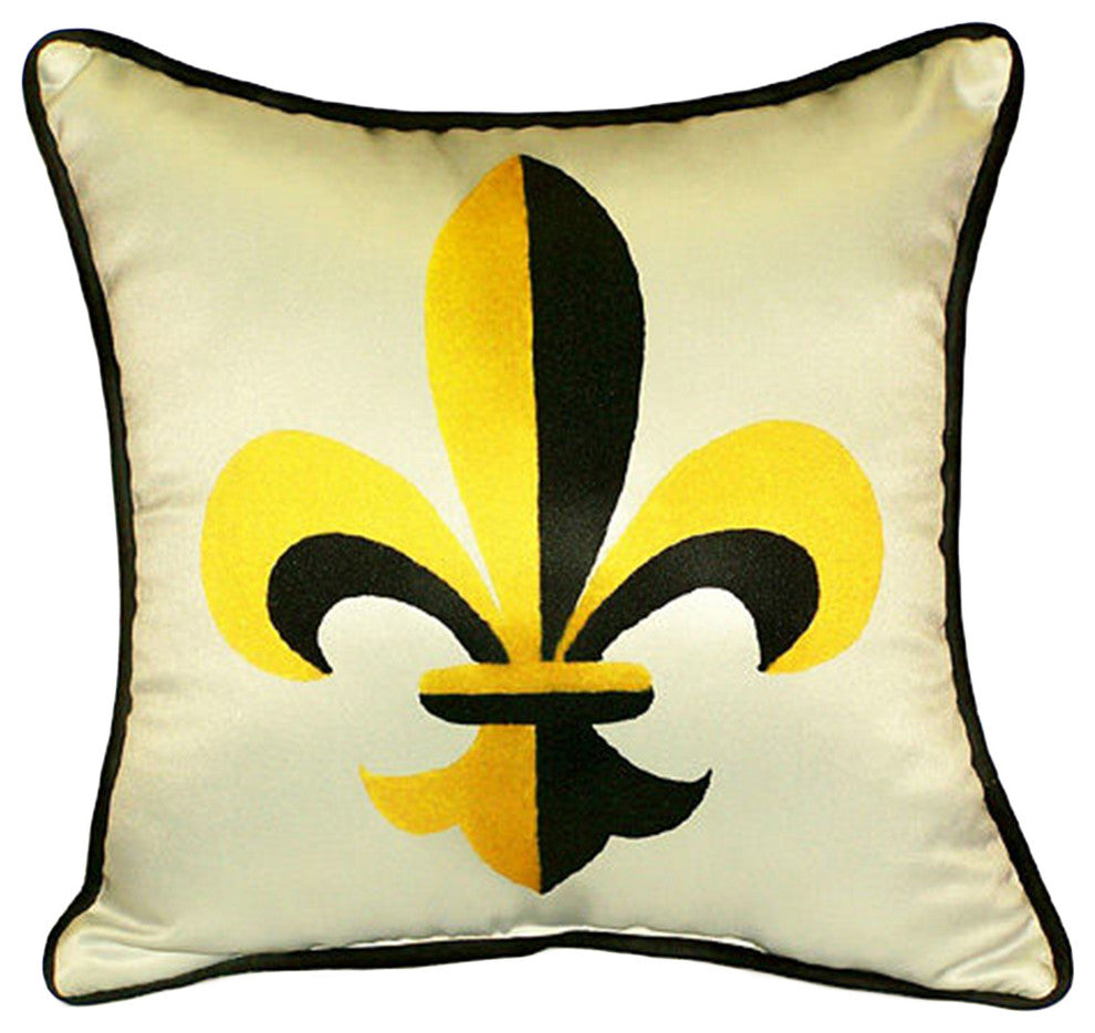 Betsy Drake Fleur De Lis Extra Large 22 X 22 Indoor / Outdoor Pillow