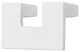Atlas Homewares U-Turn Knob 32 mm CC, White Gloss