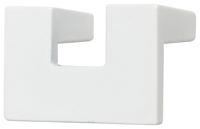 Atlas Homewares U-Turn Knob 32 mm CC, White Gloss