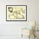 North East Canada & Greenland Vintage Antique Map Wall Art, 28"x37"