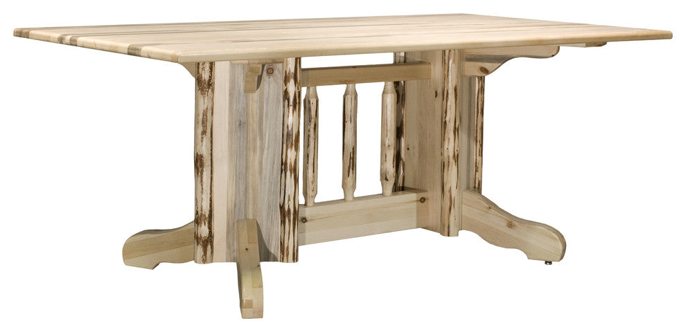 Montana Collection Double Pedestal Dining Table, Clear Lacquer Finish