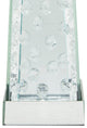 Silver Glass Glam Candlestick Holders, 14" x 4" x 4"